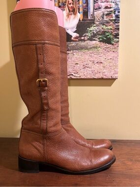 Prada Tall Leather Boots Size 38.5